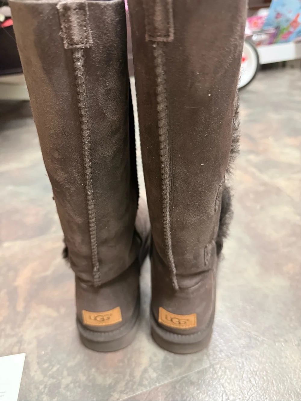 UGG Chestnut Triplet II Tall Button Suede Boots